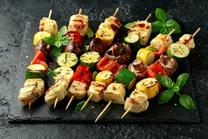 HALLOUMI & VEGETABLE KEBAB